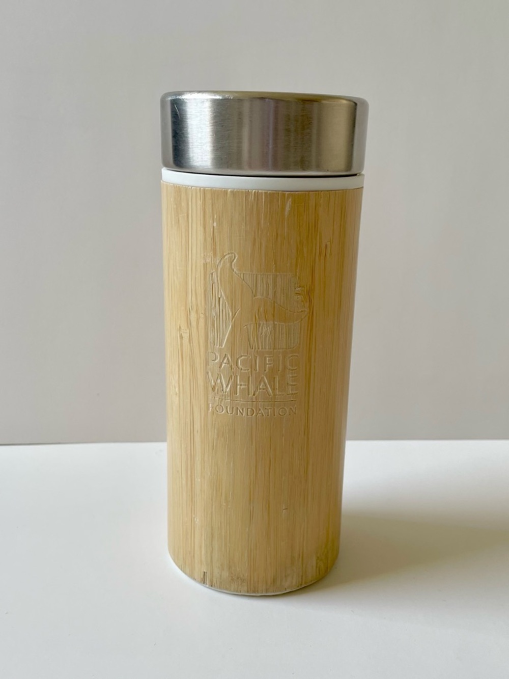 3/$20 Pacific Whale Foundation Bamboo Welly Travel Tumbler Thermos